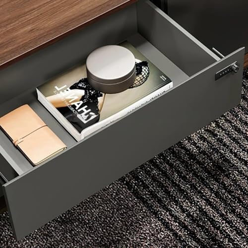 Image of Lakdi The Furniture Co Director & Executive L-Shape Table Luxury Modern Design CEO Office Desks with MDF with Laminate, Side Unit Storage & 3 Drawer, WireManager - LDL-579