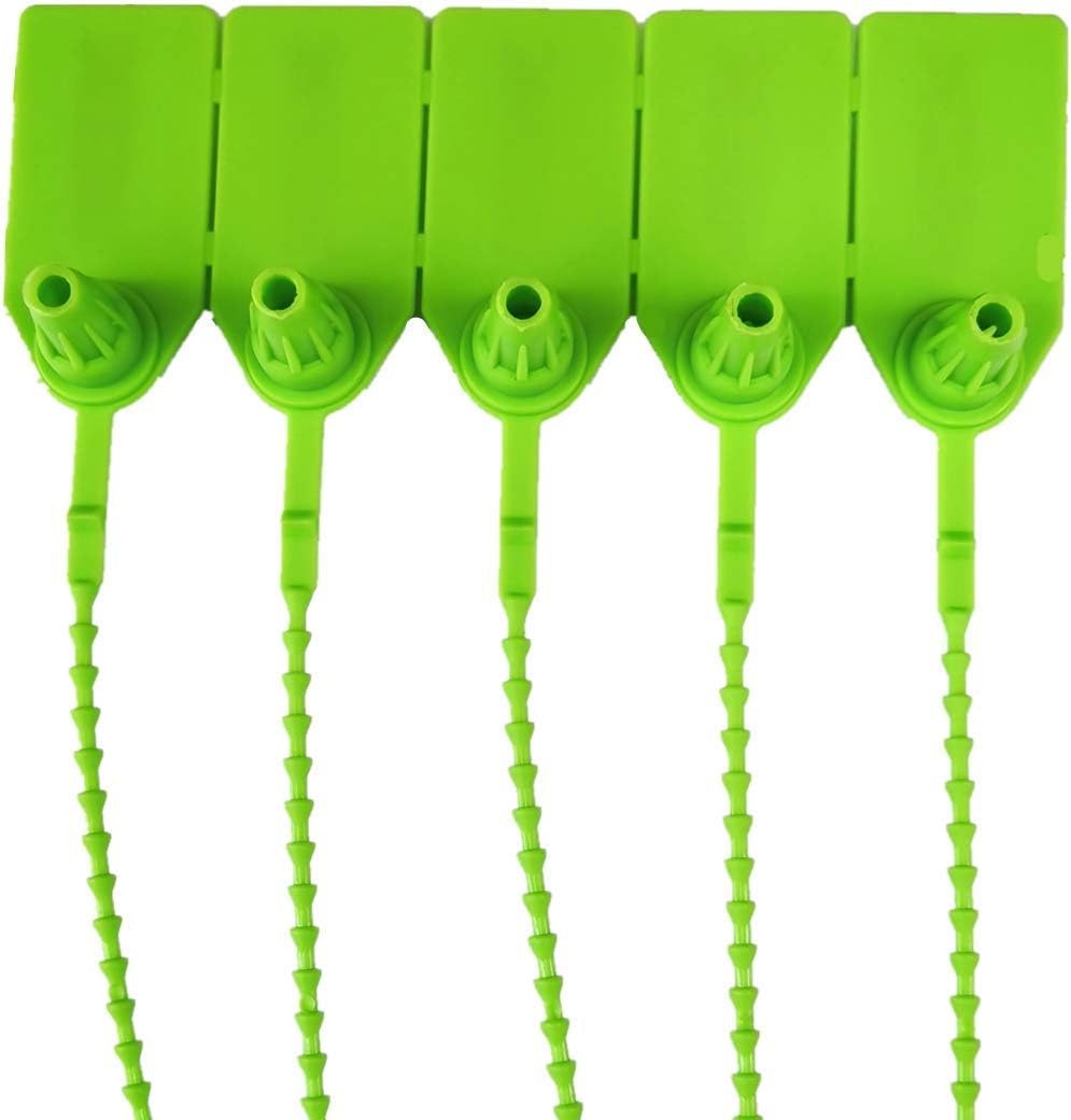 Green Plastic Security Tags Numbered Tamper Proof Seals Self Locking Zip Ties 9.84" Length Pack of 500 - Image 7