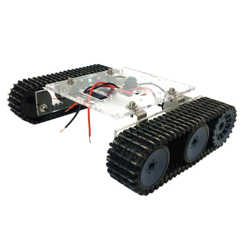 Chasis de Tanque de aleación para Robot Inteligente, Kit de | resistente, de capacidad, con motor, juguete educativo, capacidad de carga de 2 kg, chasis de tanque con absorción de