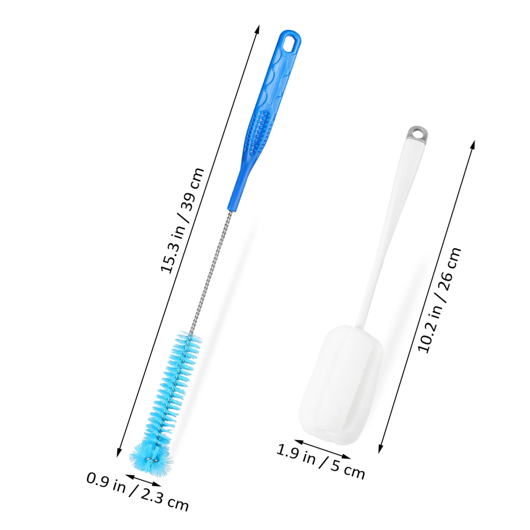 4 Ensembles Kit de Nettoyage de Bouteilles Brosse Éponge Brosse Bouteille pour Nettoyage de Verres et Contenants Design Ergonomique et Matériaux Sûrs