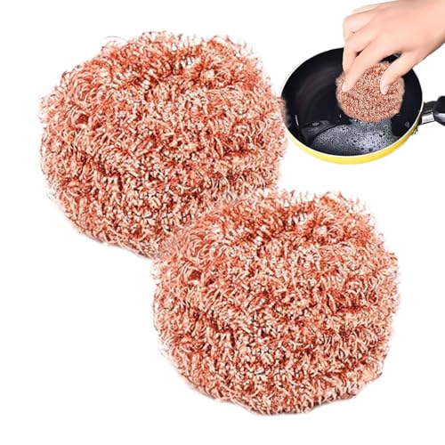 Cobre limpieza – Cepillo de cobre sin arañazos para fregadero de cocina, protege las superficies, elimina la grasa para horno, ollas y hornos