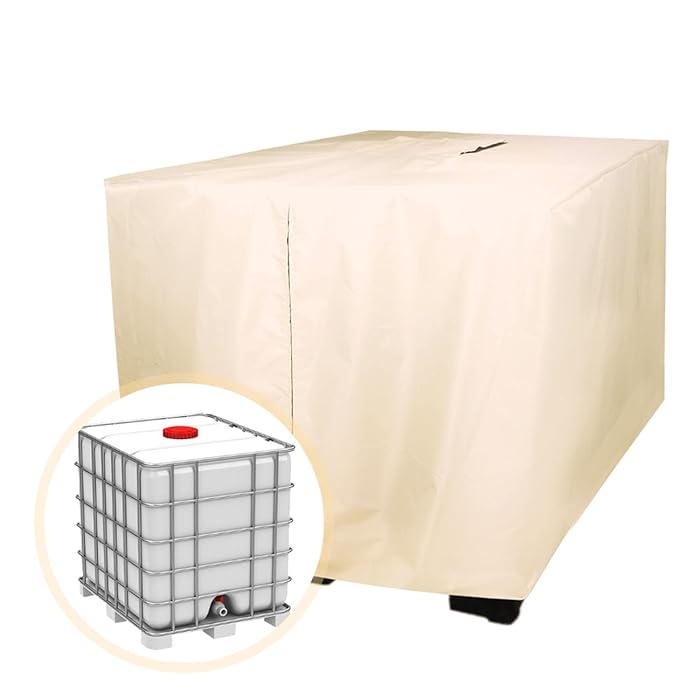 Buy J&C IBC Tote Cover Waterproof Plastic Water Storage Tank Cover with