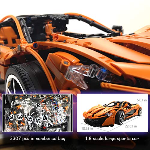 Nifeliz Sports Car P1 MOC Building Blocks and Engineering Toy, Adult Collectible Model Cars Kits to Build, 1:8 Scale Race Car Model (3307 Pieces) - Thumbnail 2