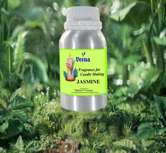 Image of Veena Jasmine Fragrance Oil,Essential oil for Candle Making, Soap Making, Slime, Diffusers, Home and Crafts 100 gm