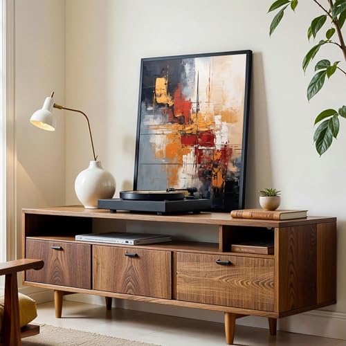 Image of The Castle Decor Abstract Wall Art | Big Size Modern Framed Painting for Living Room & Bedroom Decoration | Premium Gifting (20x30 Inches) (Design-4)