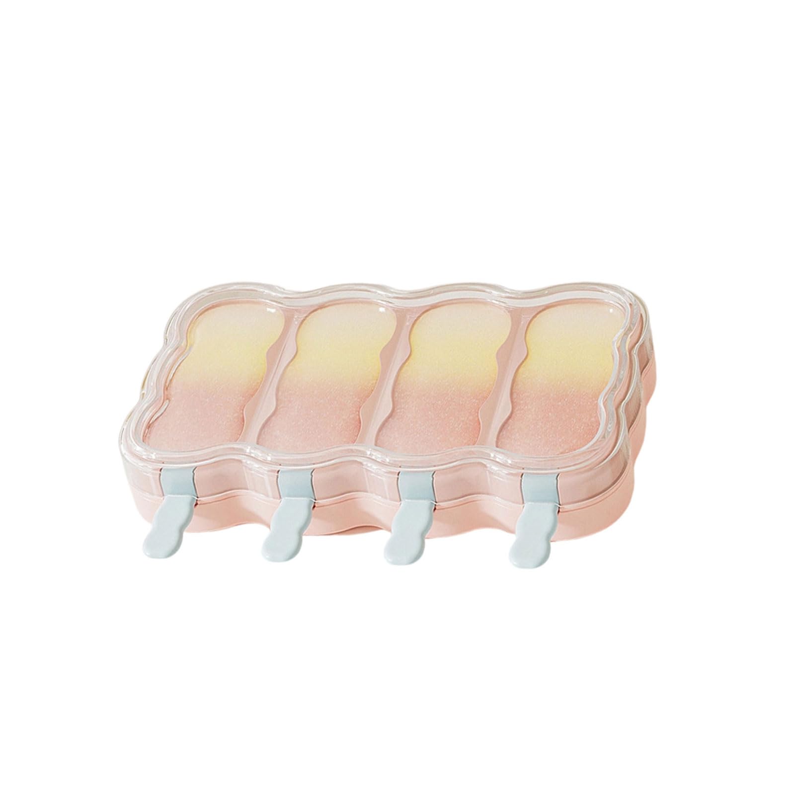 HZBB Ice Cream Molds with Stick for Popsicles Easy Releases 4 Compartments Lolly Making Lolly Molds for Kids