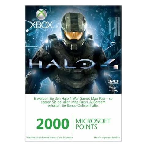 Xbox 360 Live Points Card 2000 Cover