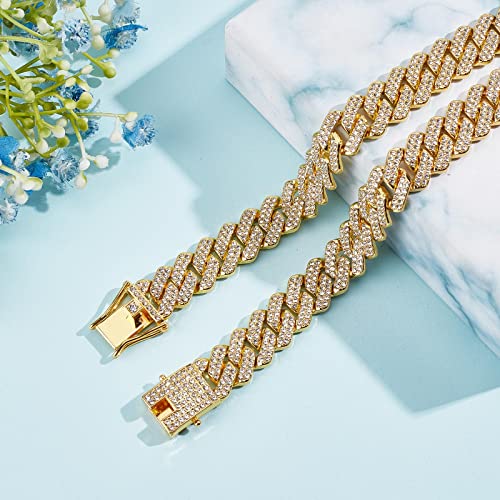 GORGECRAFT Hundekette Diamant Kubanisches Halsband Gehen Metallkette Halsband Kristall Strass Tennis Halskette Legierung Gliederkette Halskette Schnappverschluss Für Kleine Mittelgroße Hunde Katzen