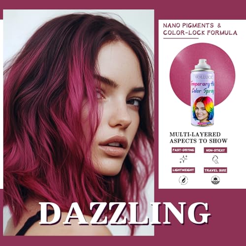 Spray para cabello temporal color rosa 120 ml miniatura 2