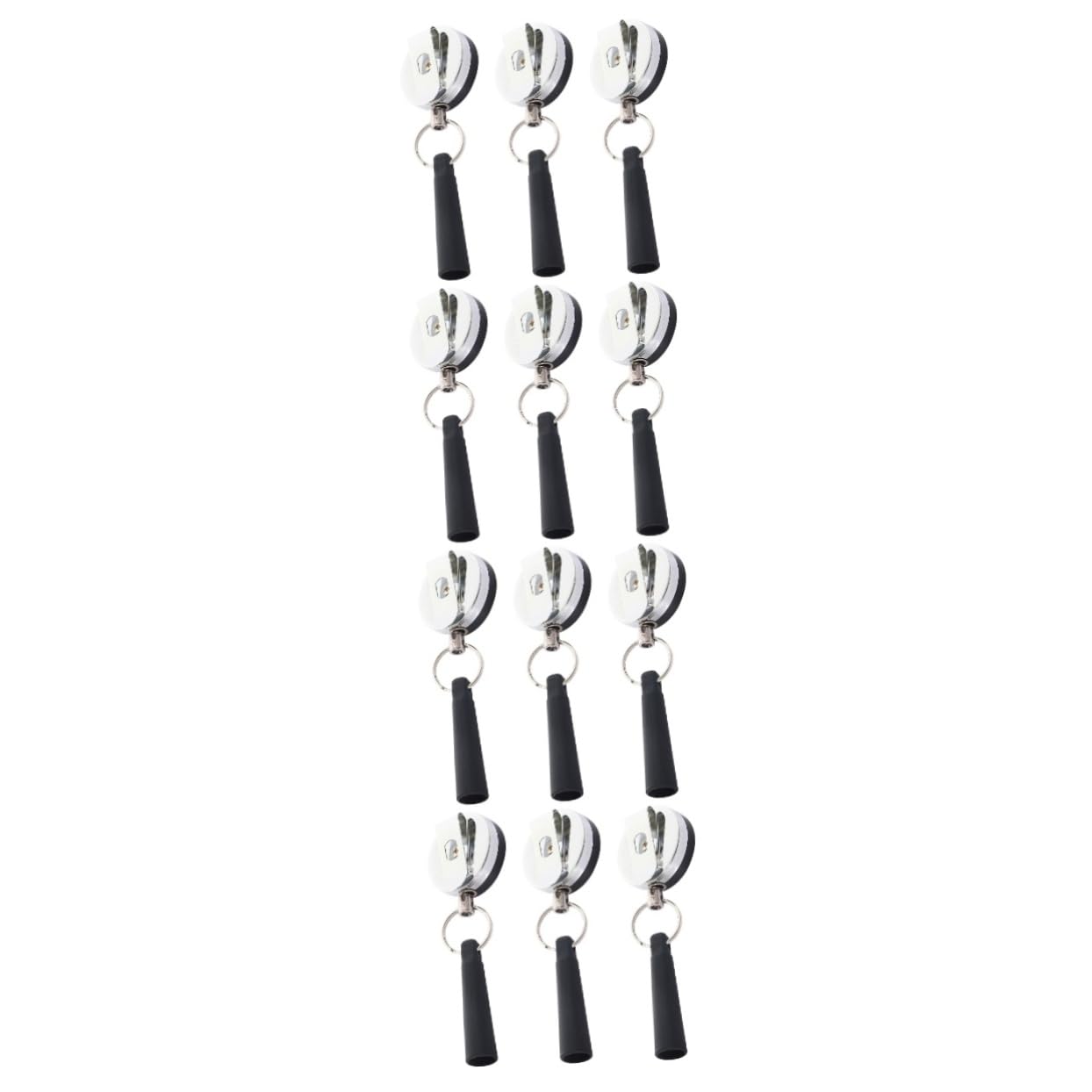 MAGICLULU 12pezzi Portachiavi Retrattile Silicone Con Cappuccio Per Penna Da Antifurto e Pratico Per Outdoor e Attività Quotidiane