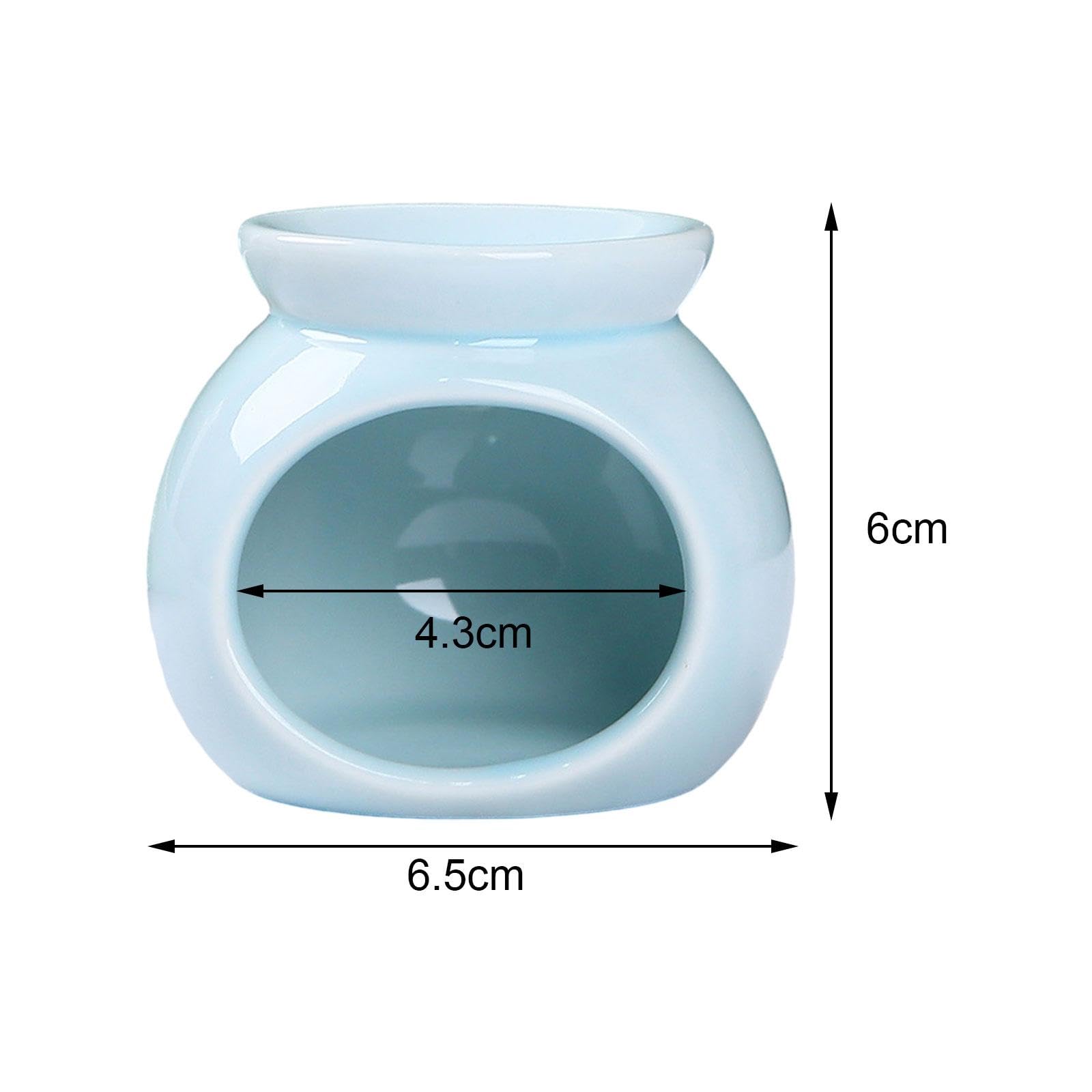 Qianly 2X Ceramic Essential Oil Burner,Aroma Oil Burner,Mini Candle Holder Tealight Candle Holder,Scented Melt Burner for Porch