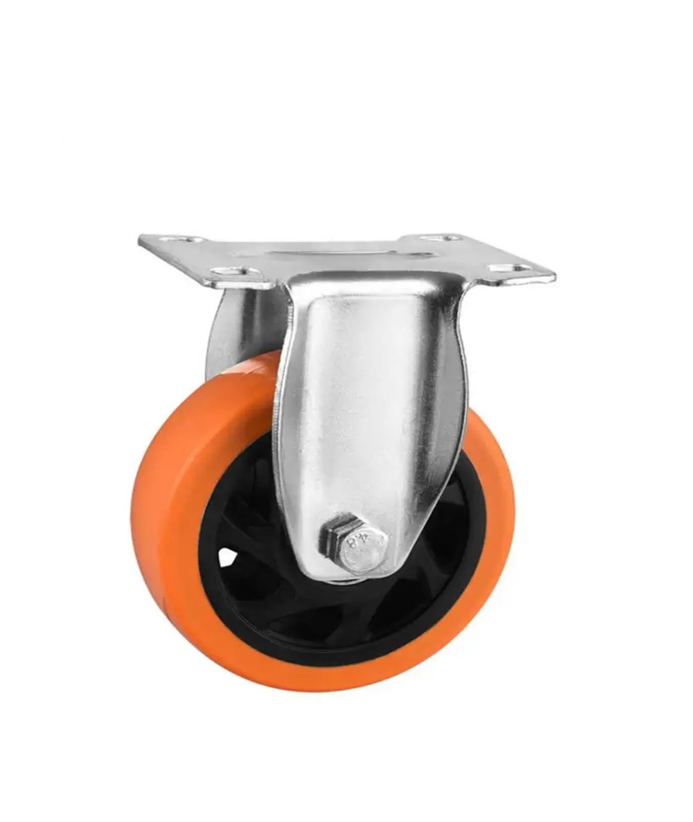 Roulette directionnelle creuse orange 5 pouces à double roulement