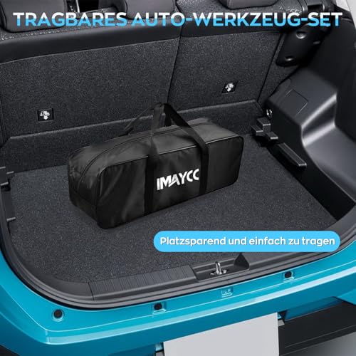 IMAYCC Wagenheber 2.5T/2500kg,Universelle Scherenwagenheber für BMW Auto mit 2Pcs Gummiauflage BMW,Tragbarer Wagenheber mit Radmutternschlüssel, Auto-Notfallset für BMW Serie1/3/5/6/7/Z/X