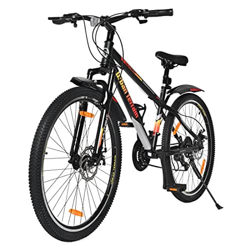 Image of Urban Terrain Mutant 27.5 inch Cycle /Bicycle Steel MTB (21 Speed) Gear Bicycle for Men /Boys with Front Suspension & Dual Disc Brake Mountain Bike | Ideal for 15+ Years, Frame Size : 17 inch (Black)