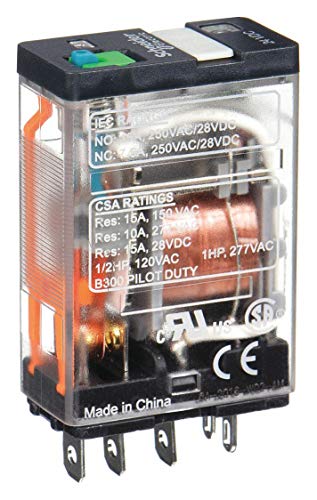 Schneider Electric 24VDC, 5-Pin Square Base General Purpose General Purpose Relay; AC Contact Rating: 15A @ 277V