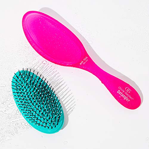Olivia Garden OG Brush Detangler, removable cushion, scalp hugging shape massages the scalp, for wet or dry hair, for women, men and children, Medium to thick hair, Blue - Image 6