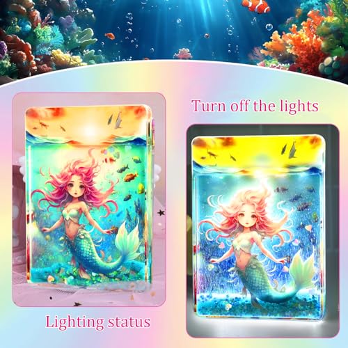 Lámpara de mesa nocturna sirena con luz LED portátil miniatura 2