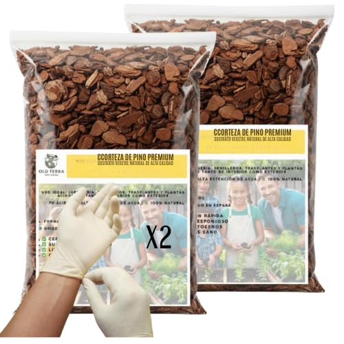 OLD TERRA NATURAL Corteza de Pino Extra para terrarios, Plantas orquideas y Cuidado de Jardin (1)