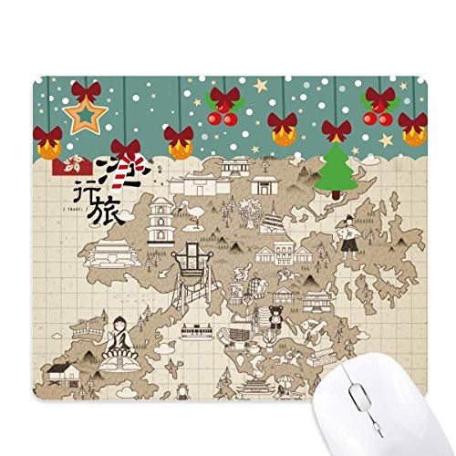 Tapis de souris de Hong Kong tapis bureau caoutchouc motif Chine traditionnel