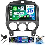 Inefala 2+64G Radio for Mazda 2 2007-2014 CarPlay Car Stereo Android 15 Touchscreen 9