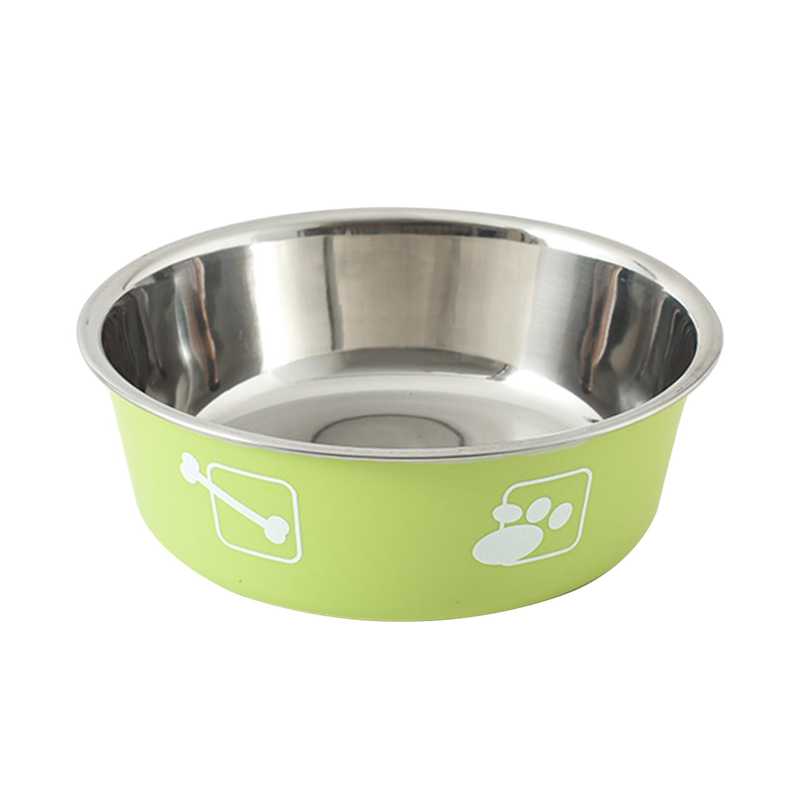 Vayindit Stainless Steel Dog Bowl Non Slip,Dog Food Water Bowls Dishwasher Safe,Dog Food Water Bowls Reusable Insulated Stainless Steel Food Bowls No Slip Pet Feeding Bowl for Dog Cat (Green, L)