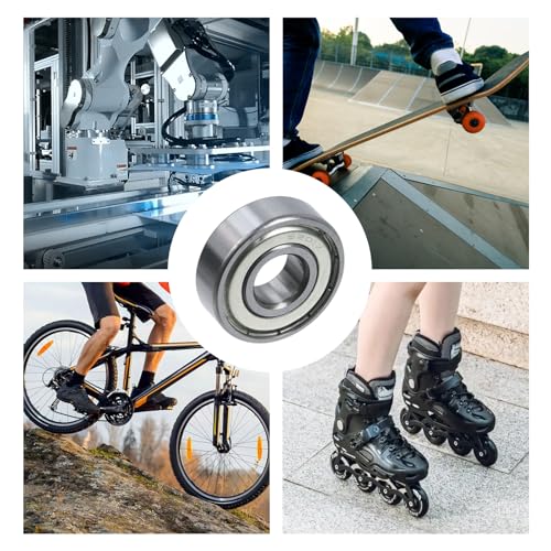 Image of Antrader 6201Z Double Shielded Deep Groove Radial Ball Bearings,10Pack | 12mm x 32mm x 10mm for Machinery,Motorcycles,Automobiles,Power Tools
