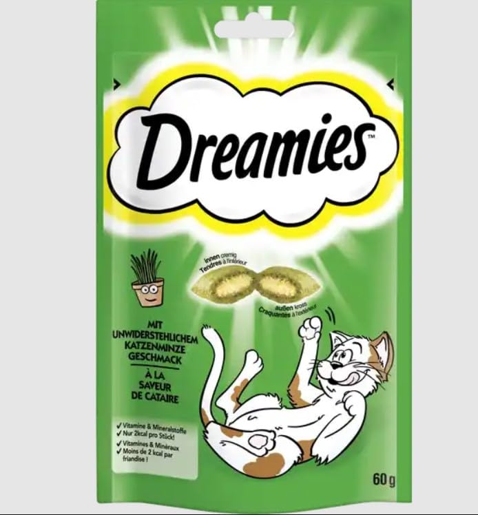 DREAMIES Mega Box Katzenleckerli - Mit Katzenminze Geschmack 2x350g