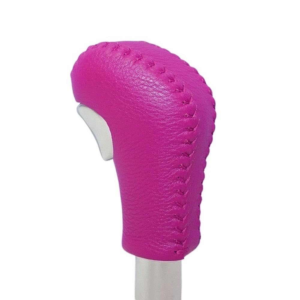 HYASDBWE Leather Gear Shift Knob Trim Non-Slip Cover for Porsche Cayenne 2010-2017 Gear Shift Cover Gear Shifter Parts(Pink)