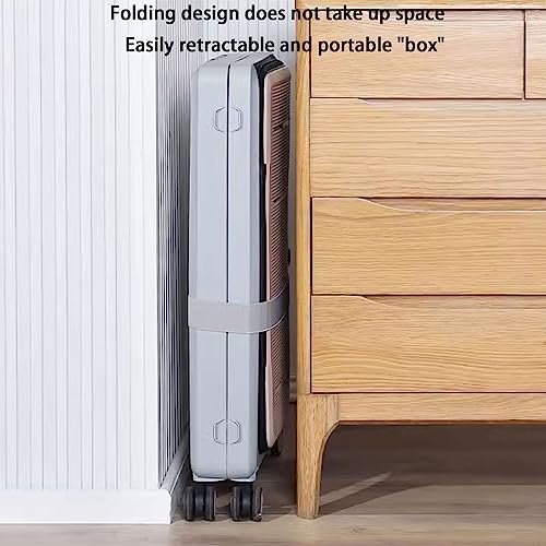 Foldable Suitcase, Front Opening Silent Combination Box, Universal Wheel Boarding Trolley Case, Three-speed Adjustable Trolley,for Travel, Apricot2