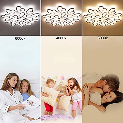 Plafonnier LED moderne à intensité variable avec télécommande 15 têtes métal - 6