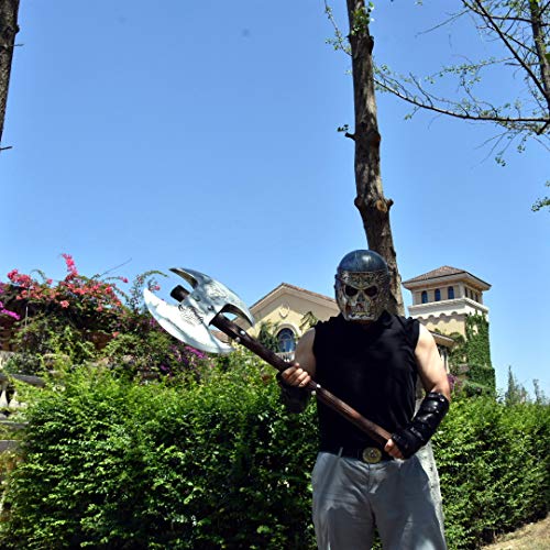 Looyar Pu Foam Viking Age Middle Ages Medieval Two Handed Axe Weapon Toy Adult Toy For Berserker Soldier Warrior Costume Battle Play Halloween Cosplay Larp #TOP5