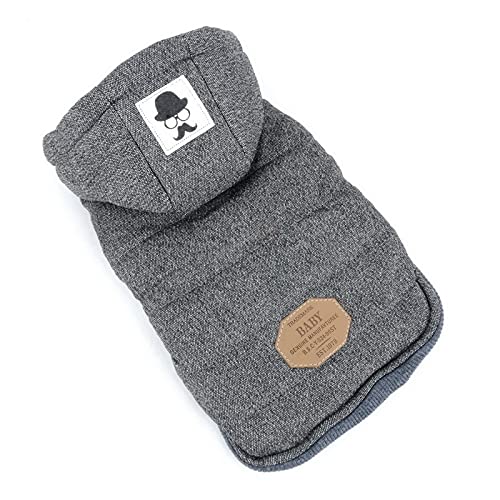Chaleco acolchado de invierno para perros abrigo con capucha para cachorros pequeños 4