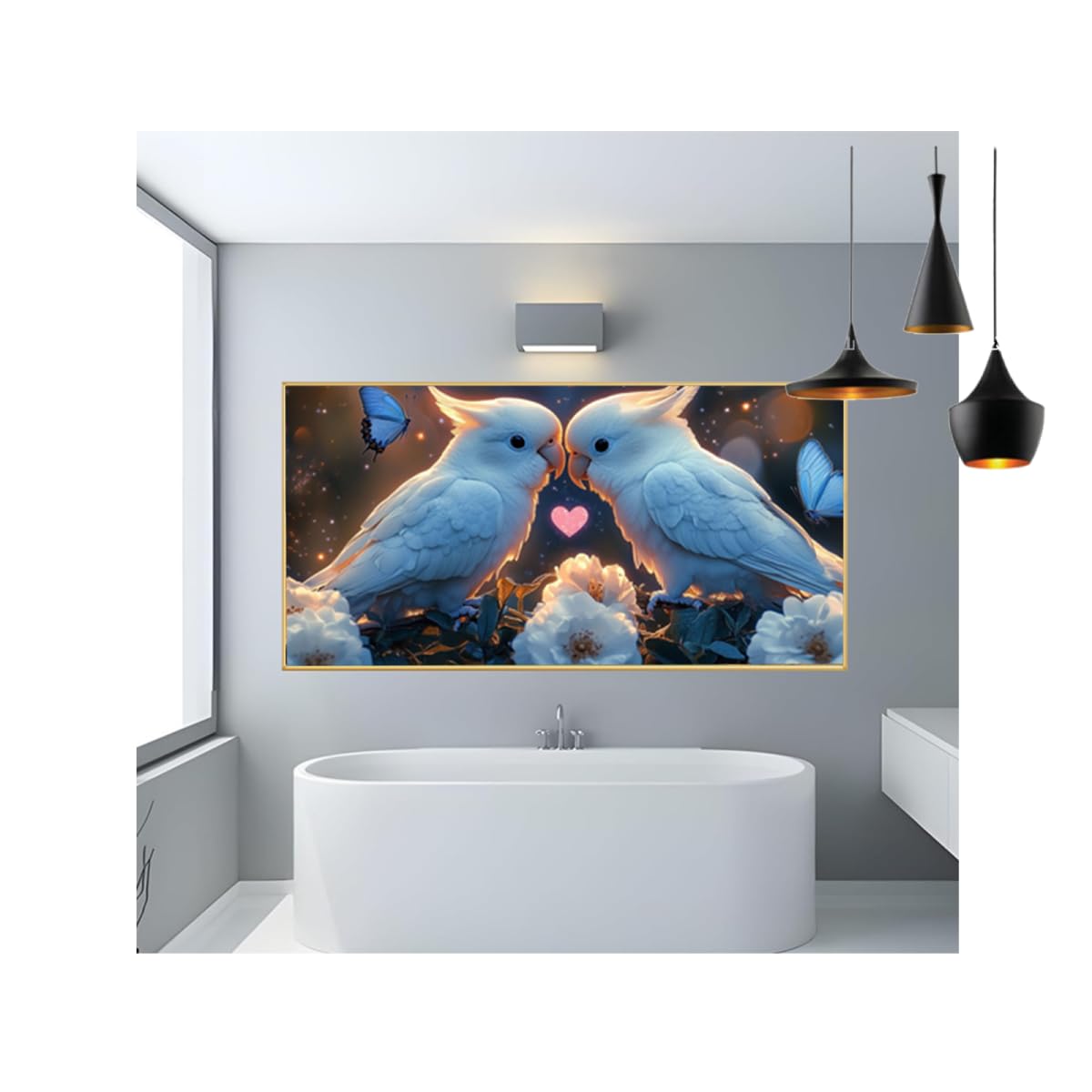 Diamentowe malowanie papuga diamentowa dla dorosłych 100x200 cm kwiaty diamentowe malowanie, 5D DIY diamentowe rysunki Artigianale, haft krzyżykowy DIY dla dorosłych zestaw do dekoracji ścian domu Q1