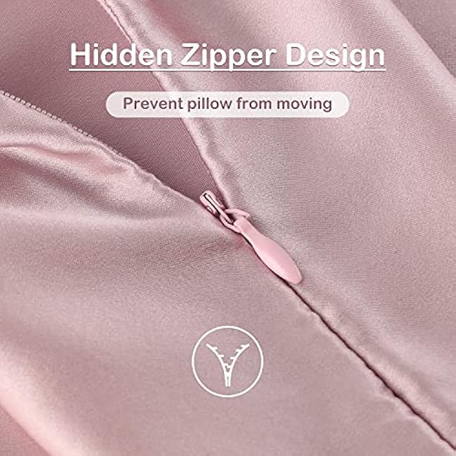 Pillowcase 100% Mulberry Silk for Hair and Skin, Double Sided 19 Momme Pure Silk Pillow Case with Hidden Zipper and Gift Box (Light Plum, 1 PC, Toddler 13x18)