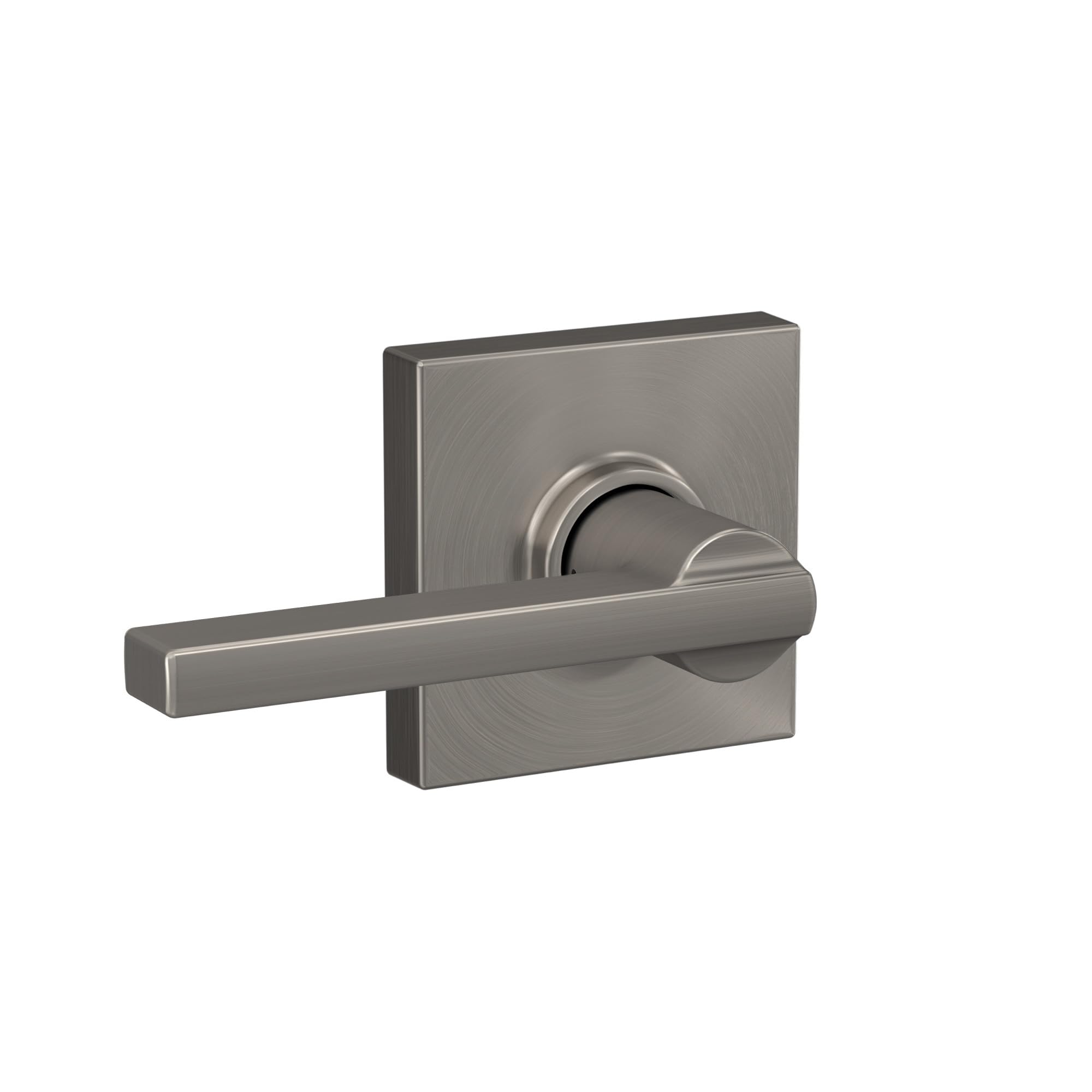 SCHLAGE F10 LAT 619 COL Collins Trim Latitude Hall and Closet Lever, Satin Nickel - Image 2