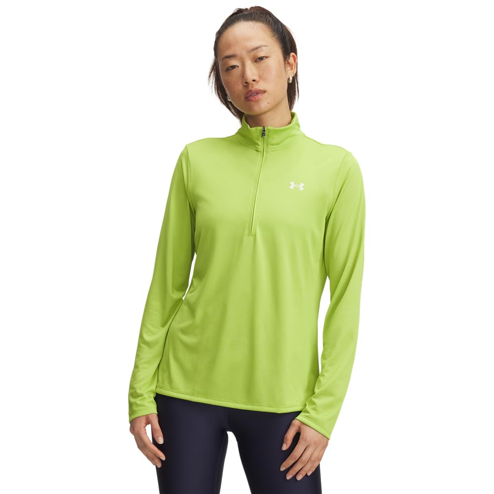 Under Armour Women's Tech Quarter Zip, (326) Green Vibe / / White, XS