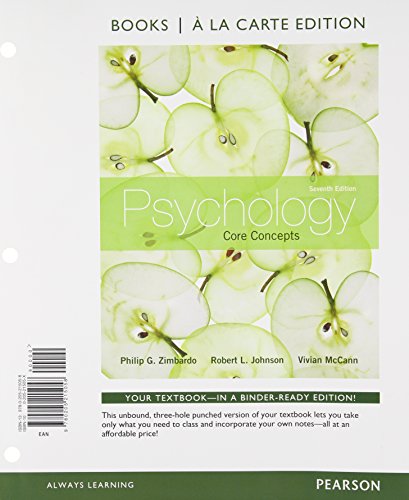 Psychology: Core Concepts, Books a La Carte Edi... 020521505X Book Cover