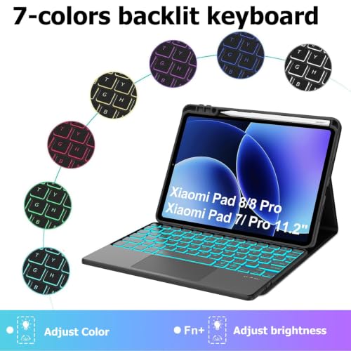 Teclado magnético Xiaomi Pad 8 y 7 Pro para trabajar en cualquier cafetería o viaje 5