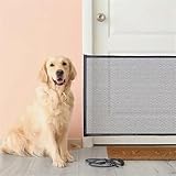 Treppenschutzgitter Ausziehbar,Tierschutzgitter,Türschutzgitter Ohne Bohren,Türgitter Hunde,Hundeschutzgitter,Kindergitter,Treppenschutzrollo,Hundetürgitter für Treppen,Flure,Küchen,Drinnen(110x72 cm)