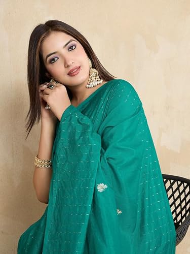 DOI MOI green maheshwari silk saree – image 2
