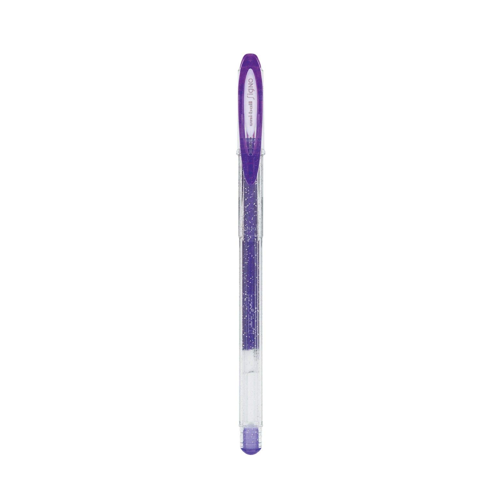 Uni-ball Mitsubishi Pencil – 8 bolígrafos de tinta de gel Signo – Colores con purpurina – Punta de 1 mm – Escritura grande – Patines creativos para cartería y ocio creativo
