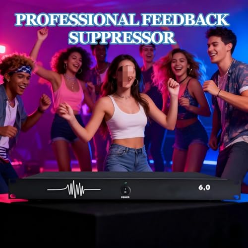 Supresor profesional de retroalimentación, dispositivo anti-chillido de 6 entradas y 6 salidas para micrófonos, desplazador de frecuencia DSP para escenario, conferencias, KTV y actuaciones en vivo, ideal para músicos, presentadores y DJs miniatura 4