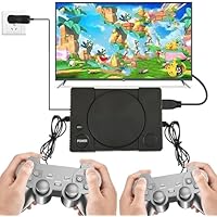 2025 Retro Gaming Console for NES Classic Games 620, Plug & Play Mini System with 2 Wired Controllers (Black)