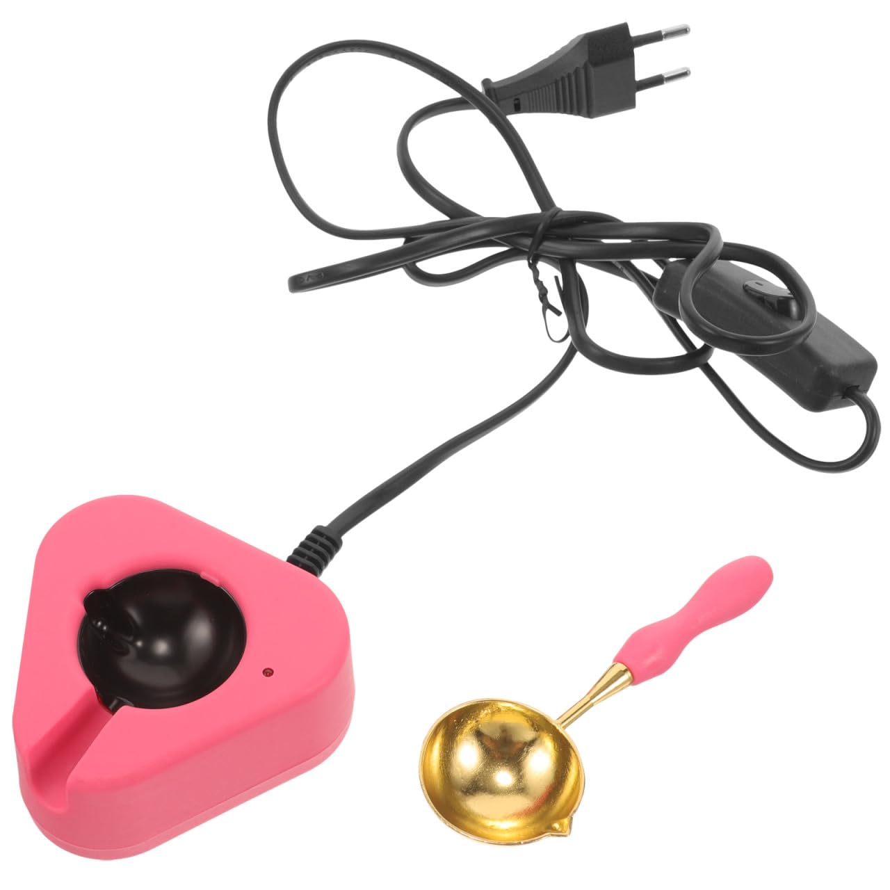 Healifty Kit Cire À Cacheter avec Cuillère Chauffe-Cire Portable pour Faire Fondre La Prise UE pour Sceau De Loisirs Créatifs Invitations Et Cadeaux