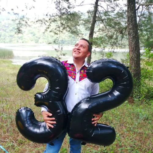 Image of Black Number 5 Balloon 40 Inch, 5th Birthday Party Decorations, Giant 5 Foil Balloon for Party Supplies