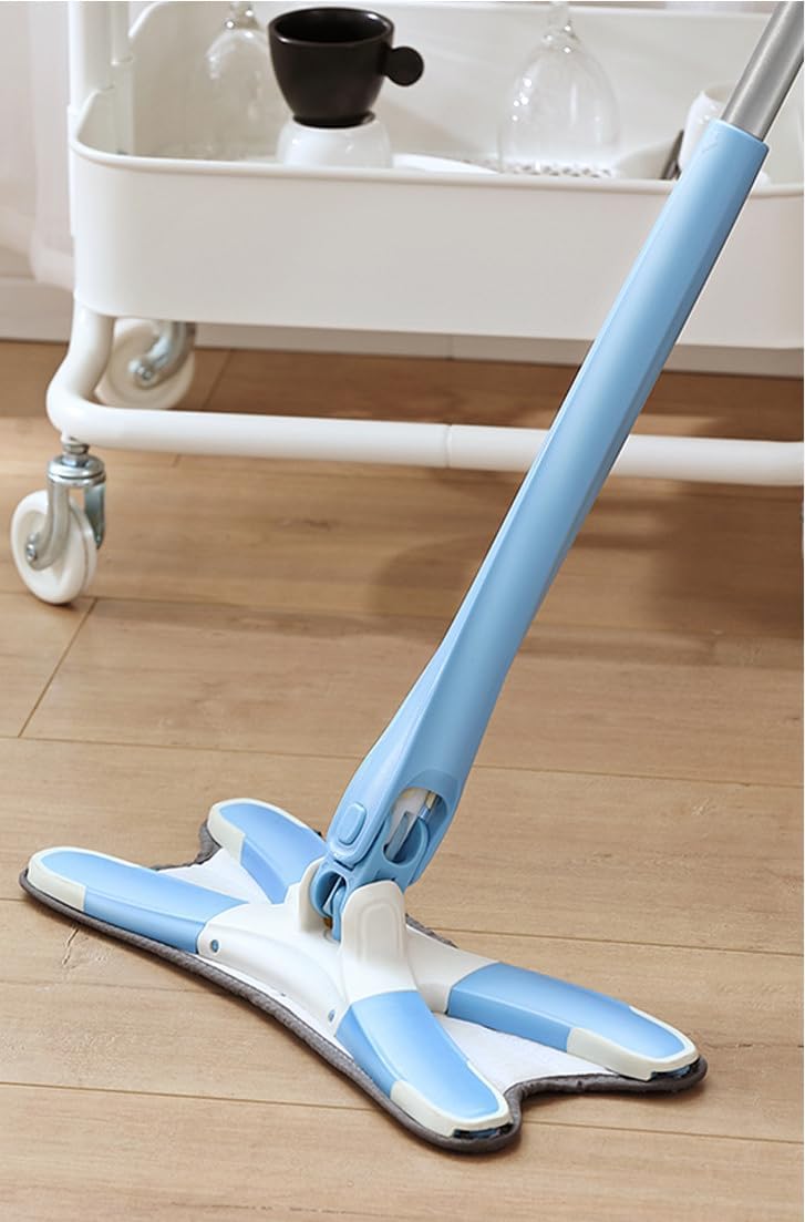 Lukzer Hands-Free X-Type Household Mop with 3 Microfiber Mop Pads for Floor Cleaning Dry/Wet Mop Cleaning Tool for Home, Kitchen & Office (Blue & White) (B0CDQCNKY2) Amazon Price History, Amazon Price Tracker