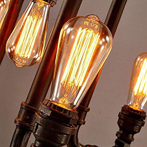 Raelf E27 Industrial Vintage Water Pipe Chandelier 5-lamp retro pipe lighting steam punk ceiling lamp European and American country style hanging lamp Cafe bar restaurant island chandelier steampunk buy now online