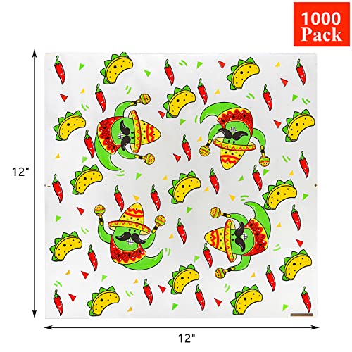 image for Frcctre 1000 Pack 12 x 12 Inches Dry Waxed Deli Paper Sheets, Sandwich
