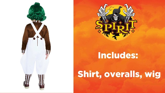 Disfraz bebé Oompa Loompa Willy Wonka oficial miniatura 4
