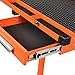 Aain® A018A Heavy-Duty Adjustable Work Table with Drawer & Wheels, Mechanic Tray,Mobile Rolling Tool Table, Orange